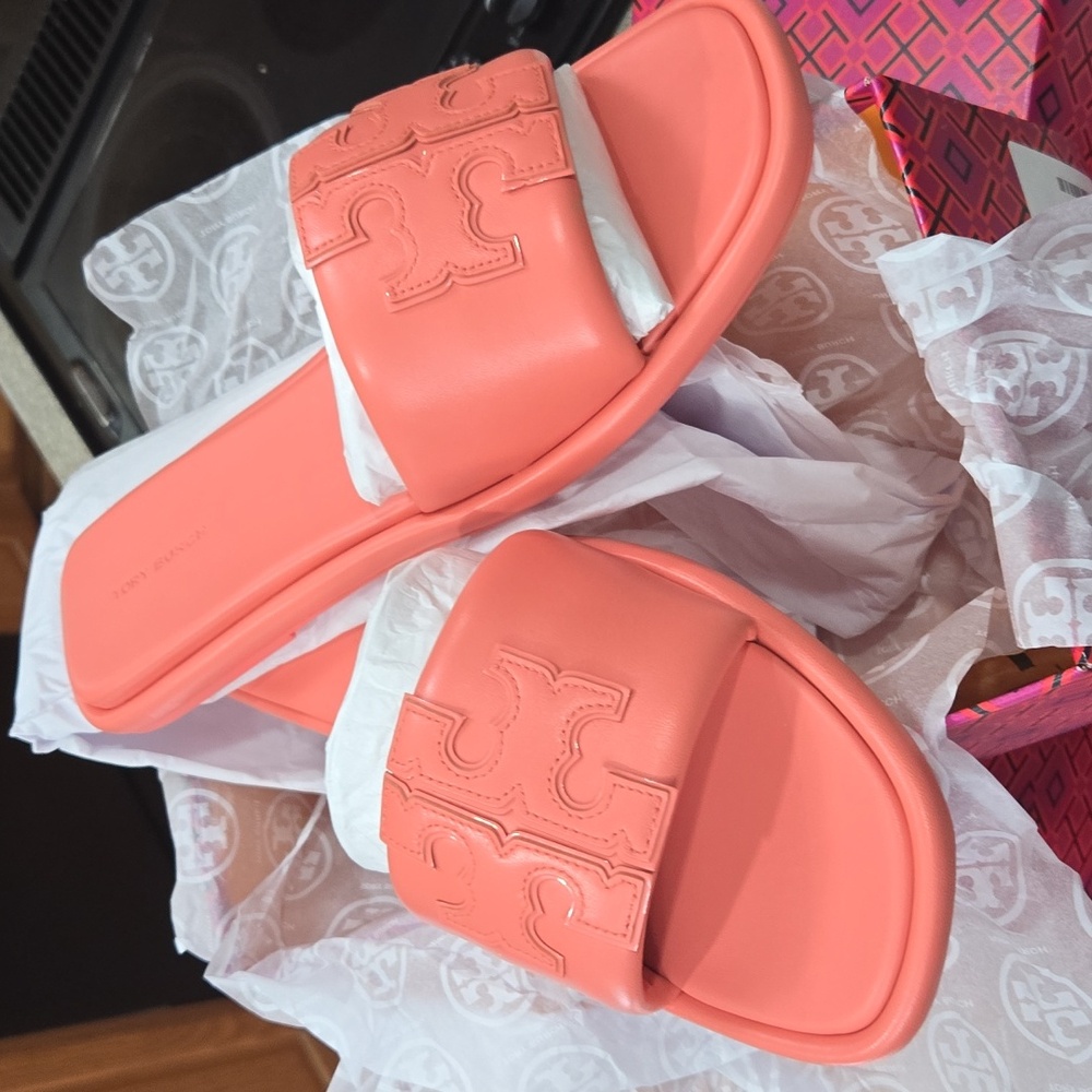 Tory Burch Double T Sport Slide Nappa Leather
